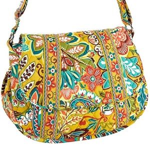 New Vera Bradley Saddle Up Adjustable Crossbody Bag Provencal Yellow Multi-Color